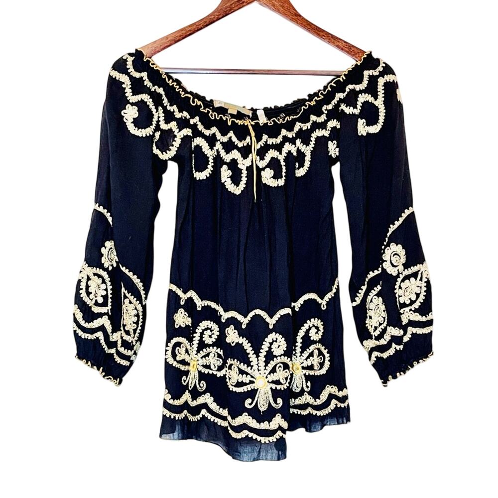 Poupette St Barths Embroidered Blouse Size M